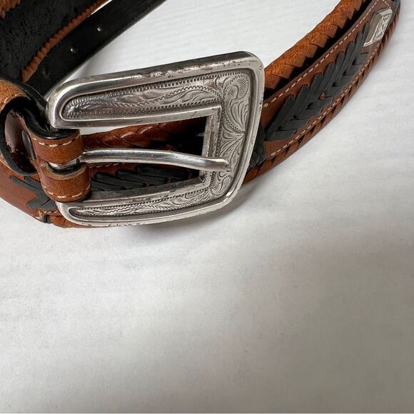 Vintage Justin Womens Western Top Grain Cowhide Belt - Picture 3 of 10